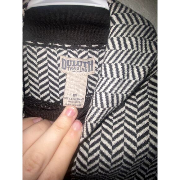 Womens Cream & Black Pattern Duluth Trading Co Sweater Size M - Picture 4 of 4